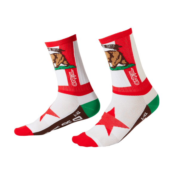 O´Neal MTB Performance Sock CALIFORNIA V.22 red/white/brown (43-46)