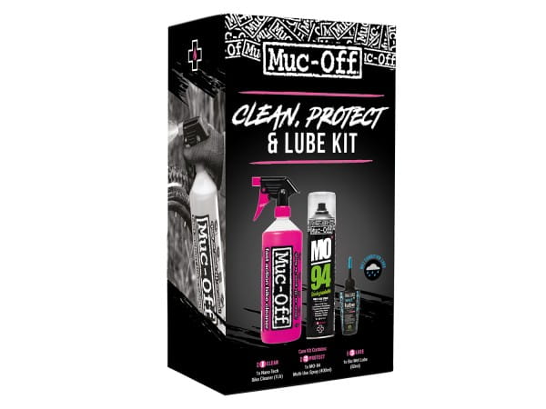 Muc-Off Wash, Protect, Lube Kit (Wet Lube Version)