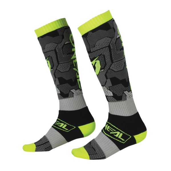O´Neal PRO MX Sock CAMO V.22 gray/neon yellow (One Size)