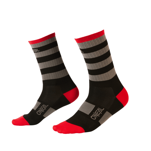 O´Neal MTB Performance Sock STRIPE V.22 black/gray/red (39-42)